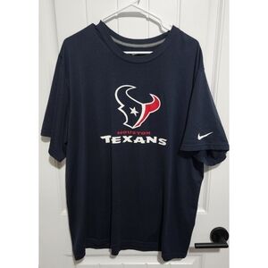 Mens Nike dri fit Houston Texans shirt XXL navy blue football